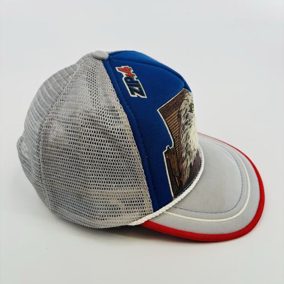 Vintage USPS Express Mail Zip + 4 Bald Eagle men`s One size trucker CAP Hat - Picture 5 of 8
